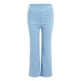 thumbnail image 5 of MIXUE Linen Pants Women Solid Color Jeans Stylish Slim Fit Wide Leg Trousers Womens Pants Outwear,Blue,S, 5 of 9