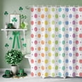 thumbnail image 3 of Shower Curtain, Watercolor Color Ombre Dot Polka Waterproof Shower Curtain Set with Hooks for Bathroom Showers,Stalls and Bathtubs,36x72In Colorful Dots on White, 3 of 9