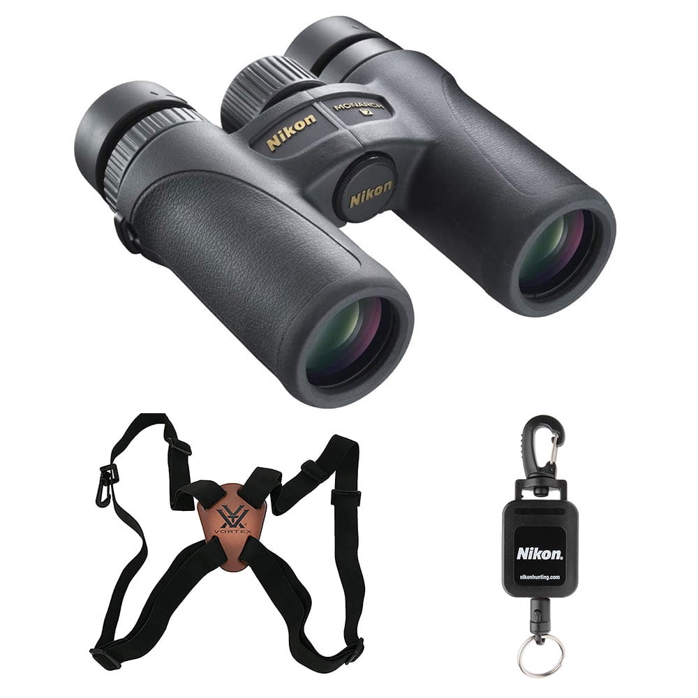 Nikon 7579 MONARCH 7 8x30 Binocular (Black) with Nikon Retractable