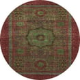 thumbnail image 1 of Ahgly Company Indoor Round Abstract Saffron Red Abstract Area Rugs, 6' Round, 1 of 6