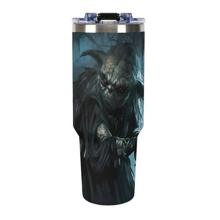 

Yoda 40 Oz Large Capacity Car Cup With Lid And Straw Stainless Steel Tumblers Cup With Handle For Women And Men