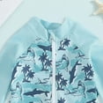 thumbnail image 5 of KPOPLK Boys one Piece Swimsuit Zipper Rash Guard Kids Long Sleeve Bathing Suits UPF 50+ Sun Protection Swimwear 2-9Y(Light Blue,3-6 Months), 5 of 5
