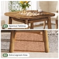 thumbnail image 6 of Finmind Solid Wood Square Coffee Table, 31.5-Inch Farmhouse Center Table with Rounded Corners, for Living Room, Office, Apartment, Small Places, Easy Assembly, Rustic Brown, 6 of 11