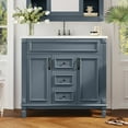 thumbnail image 4 of 36'' Bathroom Vanity with Top Sink, Modern Bathroom Storage Cabinet with 2 Soft Closing Doors and 2 Drawers, Single Sink Bathroom Vanity, 4 of 15