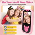 thumbnail image 4 of Kids Smart Phone Toys for Girls Ages 3-7 with Dual Camera, 2.8" Touchscreen Toddler Phone with Learning Games, Video Player Travel Toys with MP3 Music Player for Christmas Birthday Gifts, Pink, 4 of 7