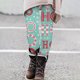 thumbnail image 2 of Gibobby leggings de invierno para mujer Leggings cálidos con estampado de árbol de Navidad y estampado de de temporada hasta los tobillos de Navidad para mujer (Aqua, M), 2 of 3