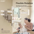 thumbnail image 4 of Electric Towel Warmer for Bathroom Wall Mounted, Rotatable Heated Towel Rack with Timer & 4 Temperature Adjustments, Fast Heating Drying Towel Heater for Home SPA Hotel, White, 4 of 7