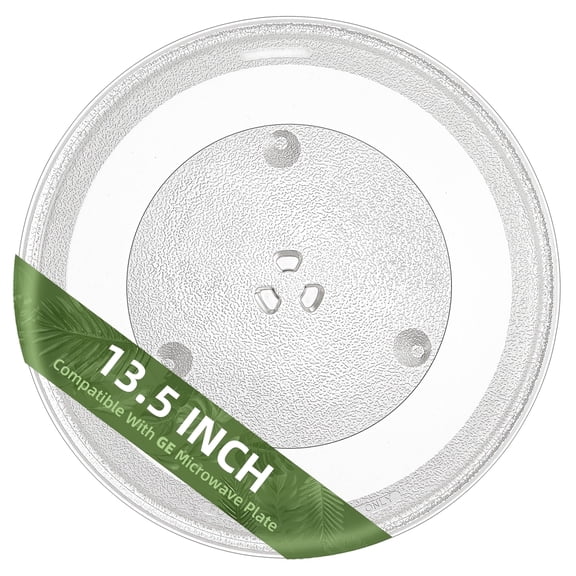 Gemroom 13.5 in Small-Coupler Microwave Glass Plate for GE Microwave Compatible With Small-Coupler 13 1/2" GE Microwave Turntable Plate replace part # WB49X10114 WB49X10176 WB49X10205