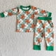 thumbnail image 2 of Ropa de dormir para niños, conjuntos de camisa de pan de jengibre, Top, pantalones verdes, ropa de moda, invierno, Navidad, venta al por mayor, 2 of 4