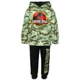 thumbnail image 3 of Jurassic World Jurassic Park Big Boys Fleece Pullover Hoodie and Pants Outfit Set Toddler to Big Kid, 3 of 5