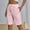 Pink, variant on Rezuofi Women Bermuda Shorts Casual Summer Spring Elastic Waist Knee Length Comfy Pull On Drawstring with Pocket Beach Jersey