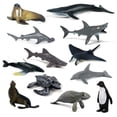 thumbnail image 2 of 12 piezas/juego de figuras de animales marinos de juguete simulados, modelos de juguetes de baño marinos de plástico, juguete educativo para niños, 2 of 7