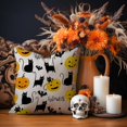 thumbnail image 4 of Halloween Pillow Covers 18x18 Set of 2 Autumn Decorative Seamless Black Cat Pumpkin Face Skull Crow Throw Pillow Cases Cushion Covers Farmhouse,Thanksgiving,Home Décor, 4 of 6
