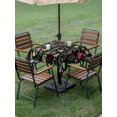 thumbnail image 3 of Outdoor Tablecloth with Umbrella Hole and Zipper, Christmas Tree Square Table Cloth 54x54 Inch Waterproof Tablecloth, Winter Colorful Xmas Trees Snowflakes Picnic Table Cover for Patio Camping, 3 of 7