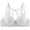 White, variant on Women's Balconette Bra Plus Size Lace Sexy Wirefree Padded Push Up Demi Bras Seamless Back Support T-Shirt Brassiere