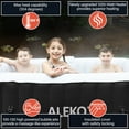 thumbnail image 3 of ALEKO Square Inflatable 4 Person Hot Tub Spa with Cover Black and White, 3 of 12