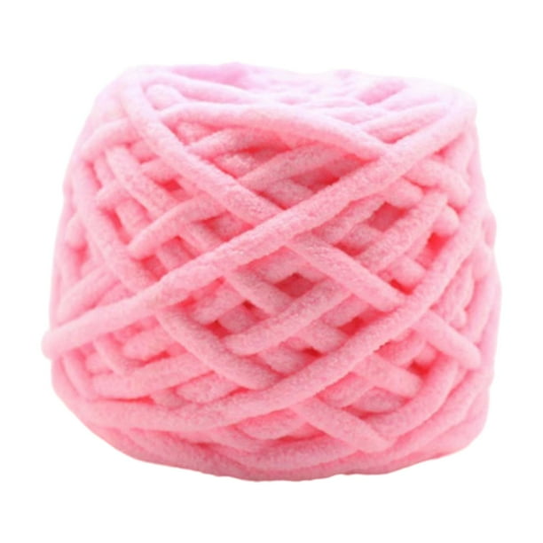 Hilo grueso y grueso Tubo de hilo voluminoso Hilo gigante Cómodo Hilo de lana gigante para crochet Rosa profundo