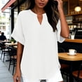 thumbnail image 2 of Kezqiaxn Ladies Tops and Blouses Short Sleeve V-Neck Loose Fit Shirts Casual Summer Vacation Clothes 2026, 2 of 8