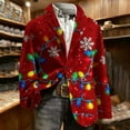 thumbnail image 6 of Lcziwo Mens Christmas Blazers Casual Single Breasted Suit Jackets 3 Button Printed Corduroy Blazers Slim Fit Lapel Business Sport Coat 2025 Red,M, 6 of 7