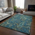 thumbnail image 6 of Addison Rugs Mayfield Washable Transitional Paisley Navy Rectangle Rug, 5' x 7'6", 6 of 6