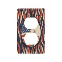 Yayeee Duplex Wall Plate 1-Gang 4.5"x2.7" Home Receptacle Light Switch Decorative Outlet Cover, Baseball Pattern