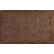 Angle View: Canopy Tufted Border Rug, Rich Brown