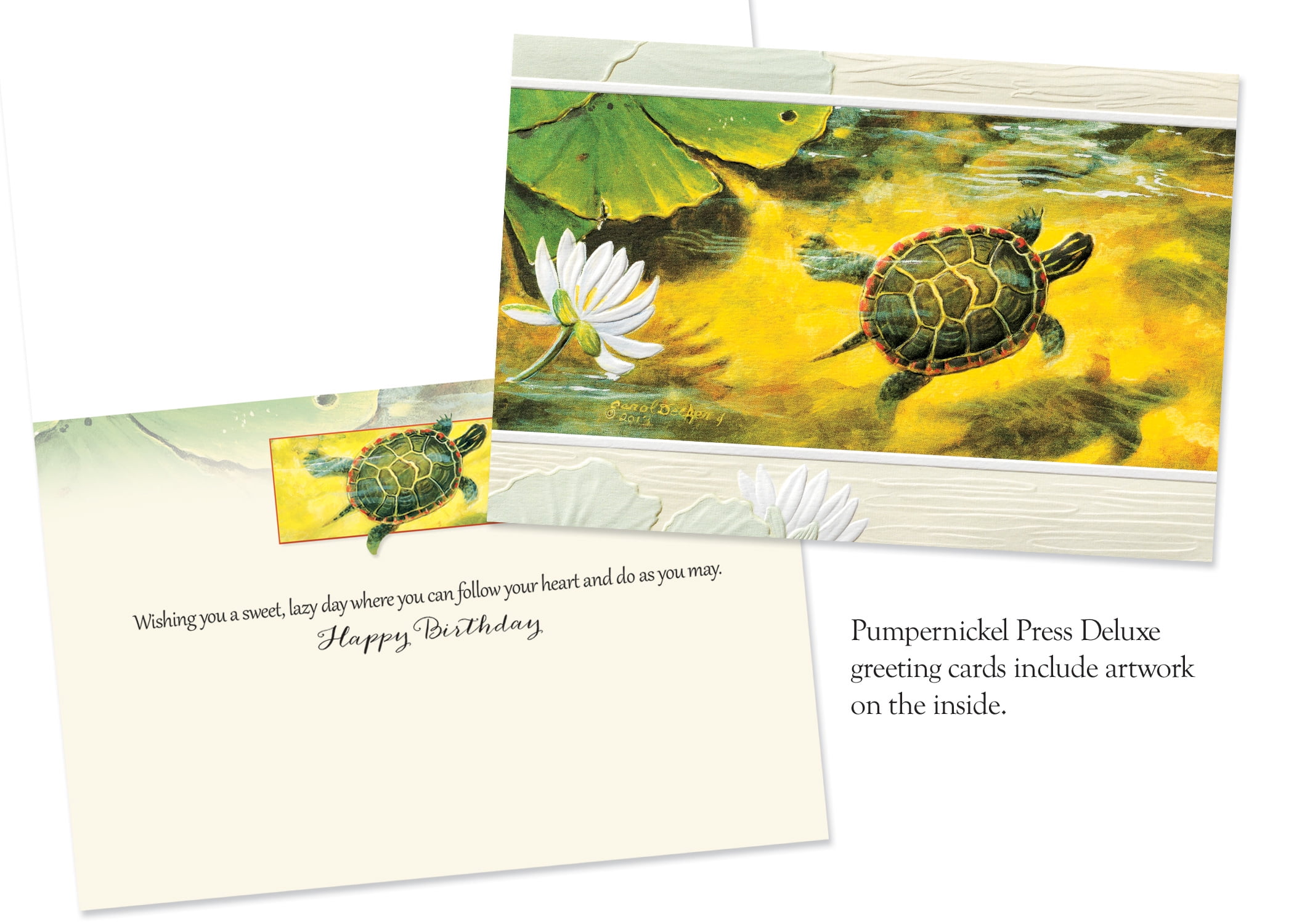 Pumpernickel Press Embossed Greeting Cards Boxed Assortment – Scenic Nature, 36 Count