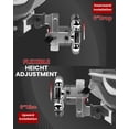 thumbnail image 4 of Adjustable Solid Aluminum Trailer Hitch Fits 2" Receiver, 6" Drop/Rise Drop Hitch, 2" and 2-5/16" Ball, 12500 LBS, Two Anti-Theft Pull Pin, Quick Adjustment Trailer Hitch with Anti-Collision Silicone, 4 of 5