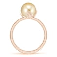 thumbnail image 2 of ANGARA Trillium Golden South Sea Cultured Pearl Solitaire Ring in 14K Rose Gold for Women | June Birthstone, Birthday, Anniversary, Jewelry Gift for Women | Pearl Ring, 2 of 9