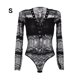 thumbnail image 3 of Lencería de encaje para mujer, Babydoll erótico con cuello en V, ropa de club encantadora, negro, S Noticed XX0182-01B, 3 of 7