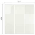 thumbnail image 3 of clevermosaics Peel and Stick White Vinyl Tile Backsplash for Kitchen and Bathroom, Set of 10, 3 of 10