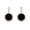 Round, variant on SmartBy 1 Pair Stud Earrings Shining Silver-Needle Geometric Dangle Electroplating Temperate Decoration Eye-catching Black Round Rhinestone Earrings Clothing Accessories