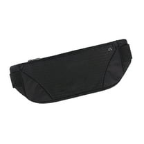 FELTECHELECTR Running Belt for Phone 1Pcs Waterproof Waist Bag Polyester Pouch for Hiking Traveling Black 12.6x4.3x0.4in