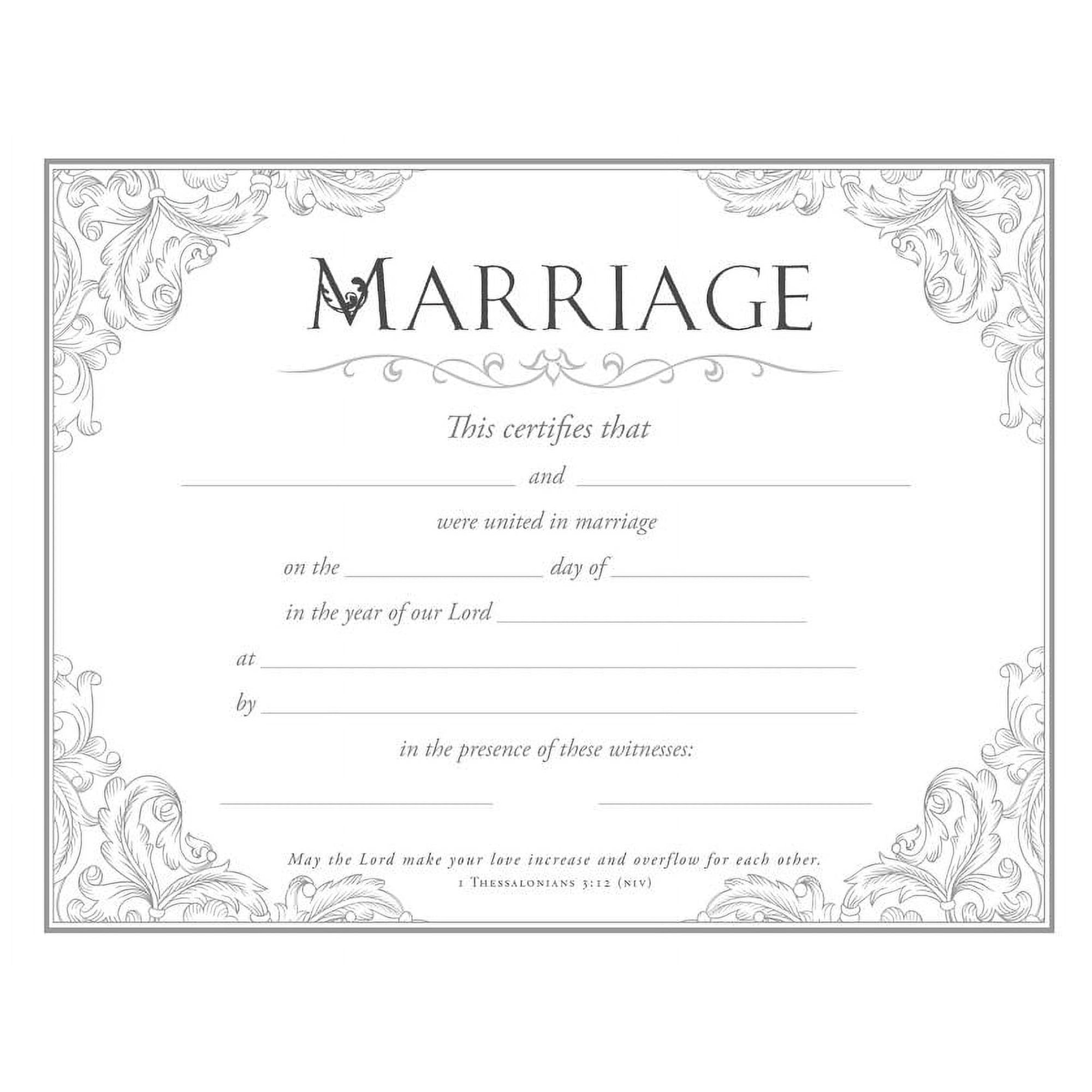 Marriage Certificate (Pk of 6) - Premium, Silver Foil Embossed (Other)