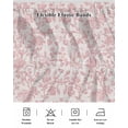 thumbnail image 5 of Farmhouse Pink Wrap Around Bed Skirts for California King Bed 18" Drop,Bed Skirt with Adjustable Elastic Belt Dust Ruffle Bed Valance for Bedroom Vintage Flower Leaf Botanical Plant Bed Frame Cover, 5 of 7