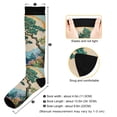 thumbnail image 3 of FORMRS Womens Knee High Socks Casual Long Thick Travel Daily Wear, 2 Pairs, Large Pine Tree, 3 of 6