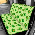 thumbnail image 2 of FUIALDOLG St. Patrick's Rear Bench Seat Covers Featuring Clover Shamrock Pattern, 2 Piece Stretch Waterproof Protectors for SUV and Van, 2 of 4