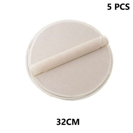 

5Pcs 26-60cm Round Pure Cotton Steamer Cloth Steamed Mat for Dumplings Baking