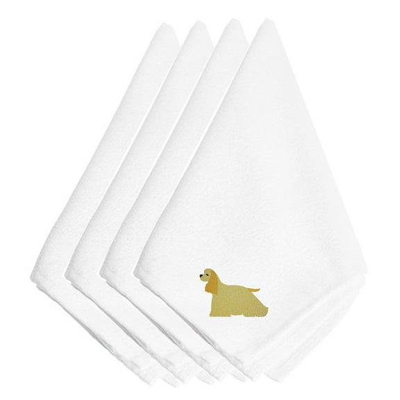 Carolines Treasures BB3386NPKE Cocker Spaniel Embroidered Napkins Set of 4 20 x 20 multicolor