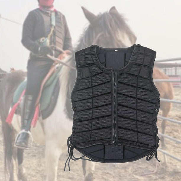 koolsoo Equestrian Horse Riding Vest Body Protector Waistcoat for Men Women Black XL