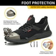 Ulogu Waterproof Steel Toe Shoes for Men Lightweight NonSlip Sneakers