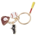 thumbnail image 4 of Miangastore Mini Baseball Bat Keychain: Sports Ball Pendant Decorative Alloy Baseball Key Ring For Backpacks Bags Sports Fans Party Favors, 4 of 8