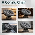 thumbnail image 6 of Ergonomic 360° Rotating Wicker Papasang Chair, Indoor & Outdoor Rattan Chair, Soft Cushion & High-Capacity Steel Frame Are Very Suitable For Living Room, Bedroom & Reading Room, 6 of 7