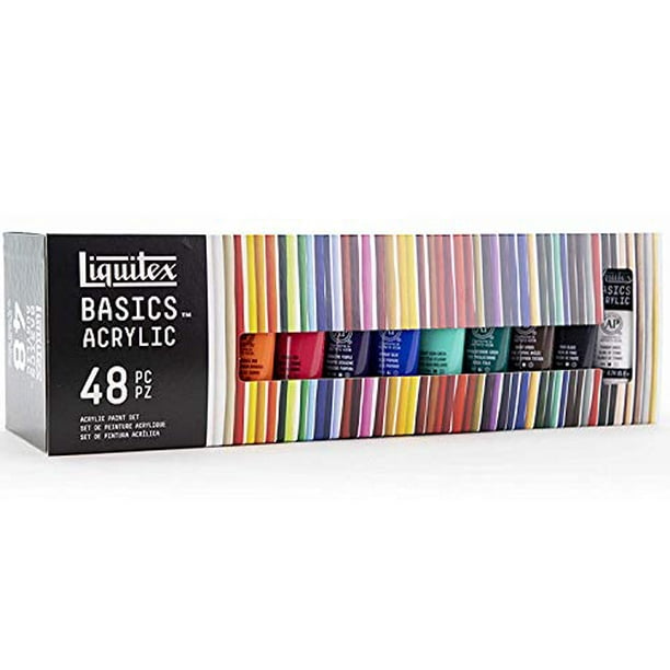 Liquitex BASICS 48 Tube Acrylic Paint Set, 22ml