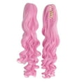 thumbnail image 7 of 28"/70cm Lolita Long Curly Clip on Ponytails Cosplay Wig (Rouge Pink), 7 of 7