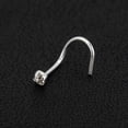 thumbnail image 5 of Claire's Women's Silver 22G Classic Crystal Nose Ring Stud, Stainless Steel, Screw Closure, 1 Pack, 90615, 5 of 7