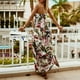 thumbnail image 4 of Vestidos Para Mujer Moda Con Cuello en V Estampado Bohemio Tirante Cordón Sin Mangas Vestido de Vacaciones Falda Larga Odeerbi ODB127391, 4 of 9