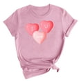 thumbnail image 2 of Fesfesfes Tshirts Shirts for Women's Fashion Crewneck Printed Short Sleeve T-shirt Casual Loose Shirt Tops Workout Shirts for Women 2XL(US:12), 2 of 7