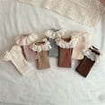 thumbnail image 4 of HS knit mid-calf socks for Kids with lace, high quality knit, 4 of 7