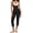 Black, variant on Women's Control Slip Shapers Full Body Shapewear Bodysuits Seamless Thigh Slimmer One Piece Jumpsuit
